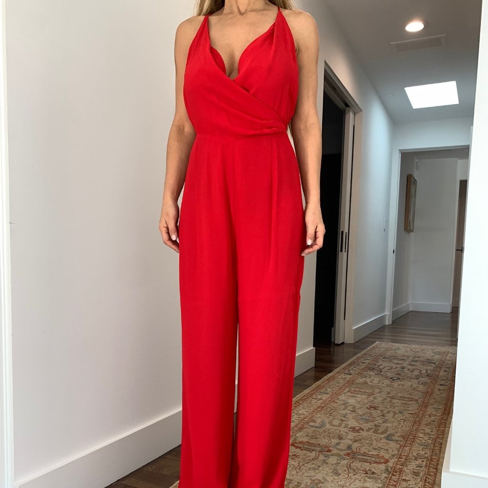 Reformation red jumpsuit